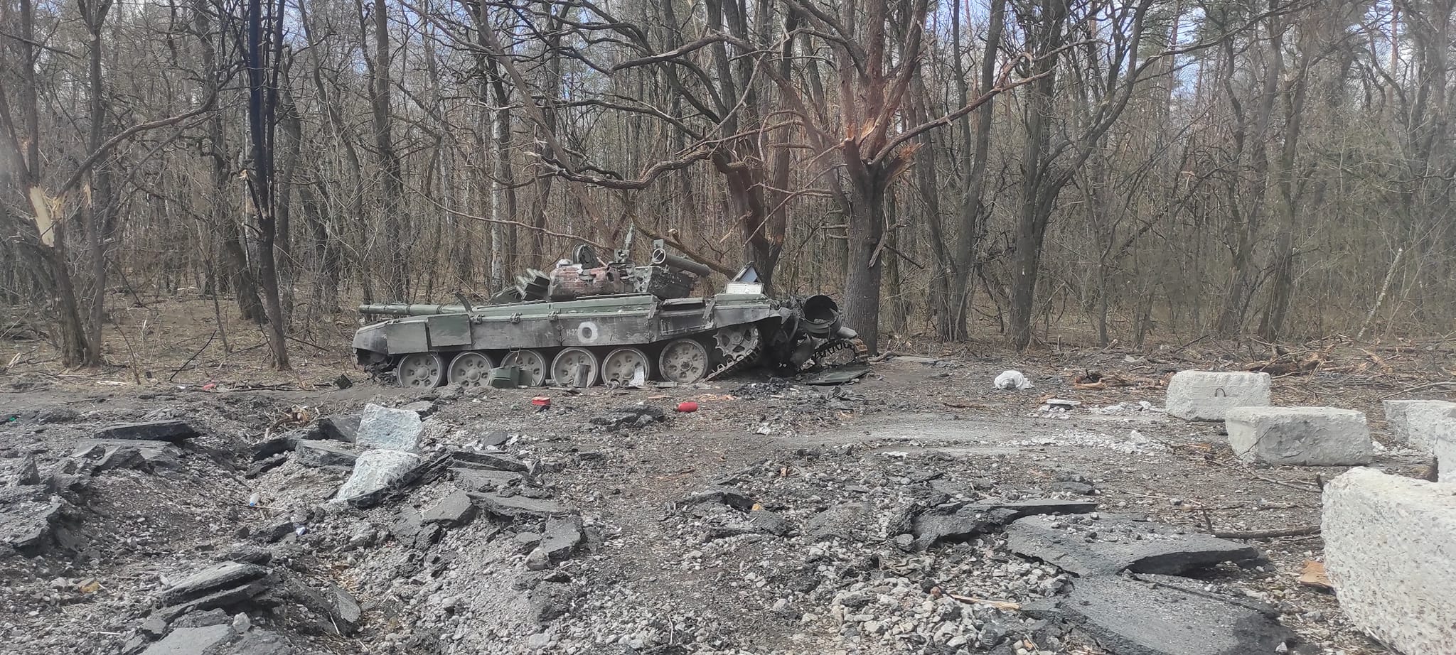 Залишки російської техніки у звільнених селах Чернігівщини