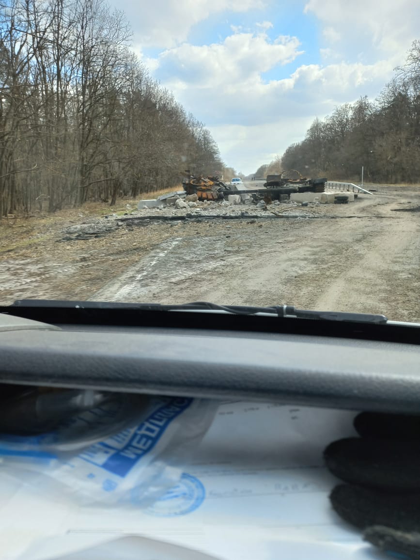 Залишки російської техніки у звільнених селах Чернігівщини