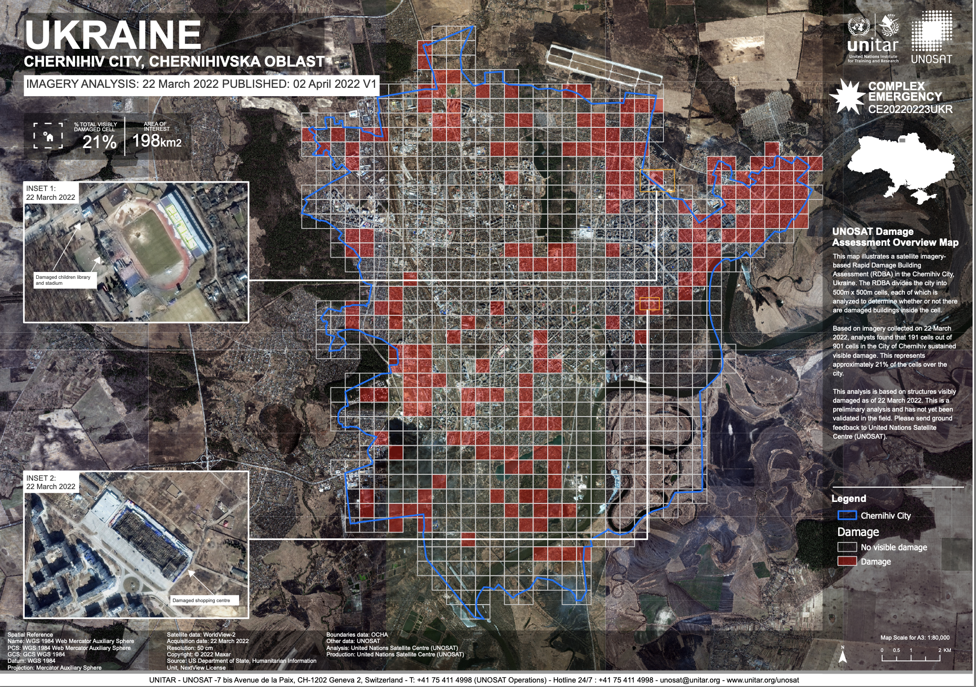 На скільки відсотків зруйновано Чернігів: супутникові дані