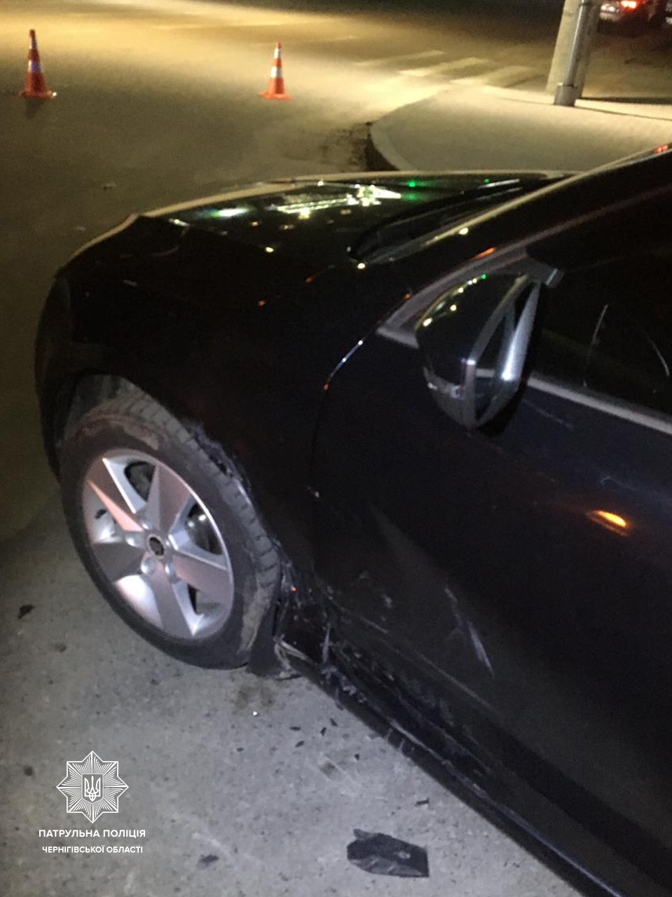 У Чернігові патрульні розшукали водія, який вчинив ДТП і намагався втекти