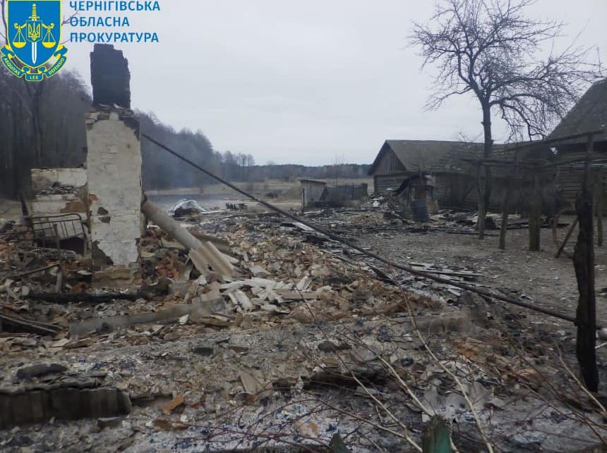 У прокуратурі показали наслідки обстрілів прикордоння Чернігівщини