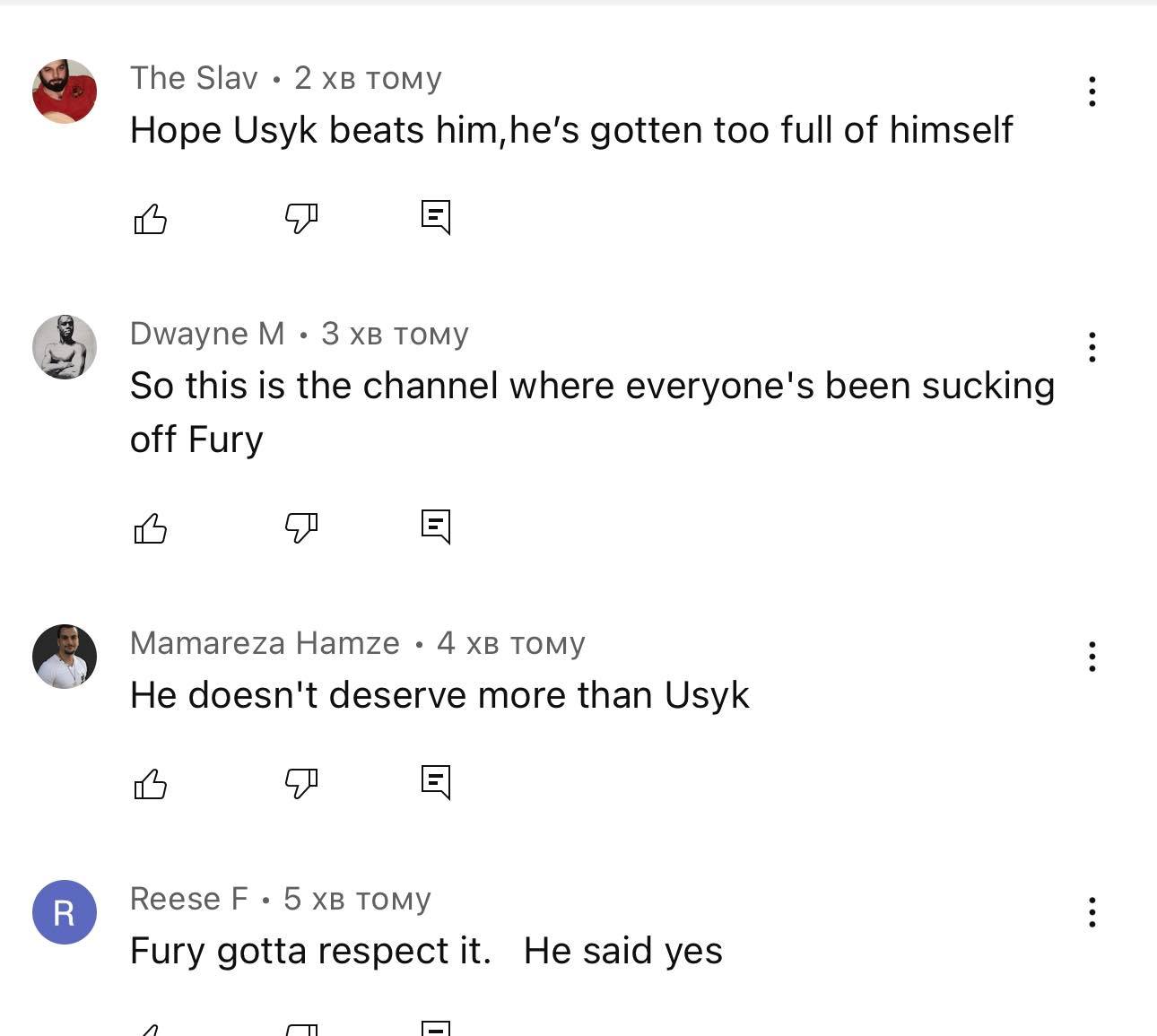 Усик обізвав Ф‘юрі жаднюгою, але заявив, що може погодитися з його умовою про розподіл грошей 70/30, якщо британець задонатить для України