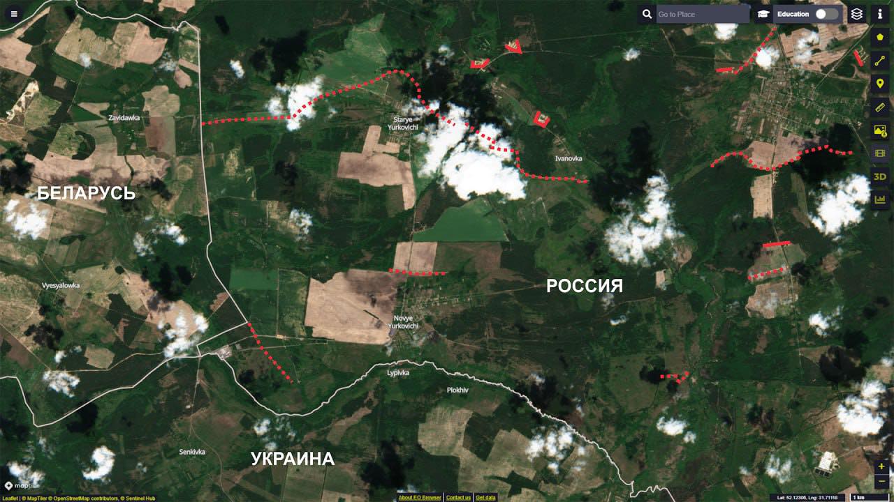 Російські окупаційні війська вибудували нову лінію фортифікацій поблизу Чернігівщини