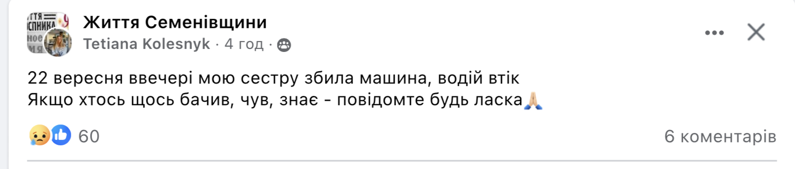 У Семенівці на вихідних невідомі збили 31-річну велосипедистку