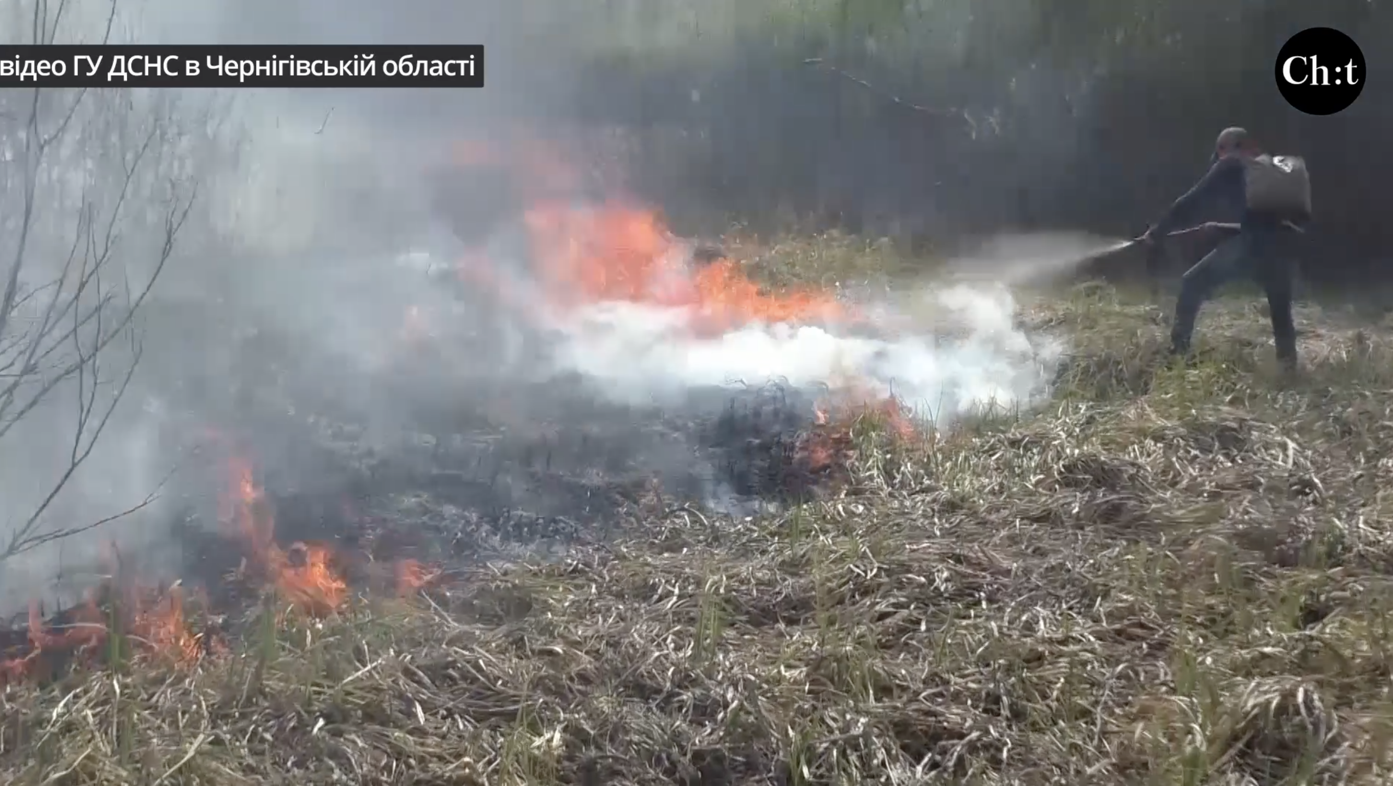 Рятувальники гасять пожежі на лузі