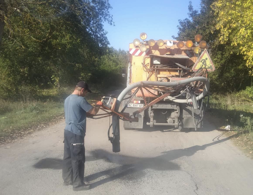 Ремонт дороги у Риботині, Коропщина