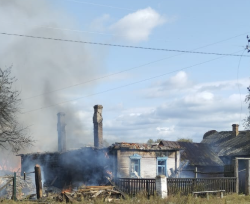 Пожежі у Єліно, Сновська громада. 3 жовтня 2023 р.