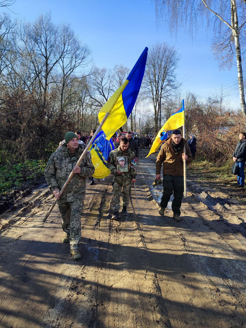 Прощання із солдатом Олександром Таранжиним у Семенівській громаді