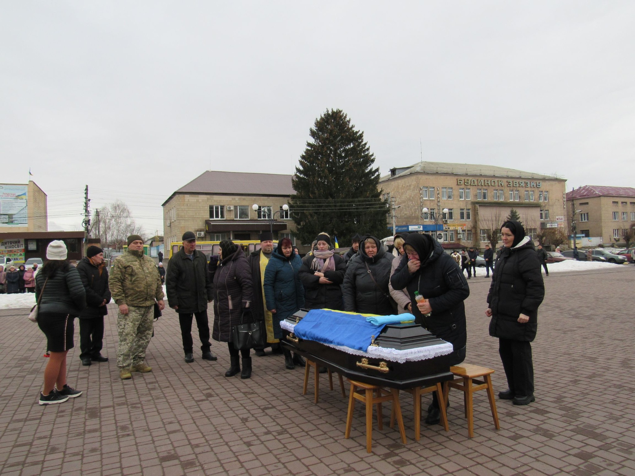 Прощання із солдатом Миколою Грицюком у Бобровиці
