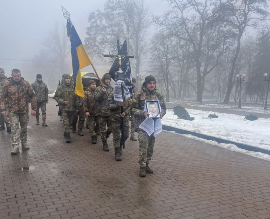 Прощання із солдатом Олексієм Сокоринським у Чернігові