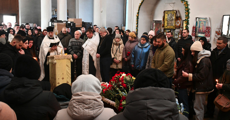 Прощання із солдатом Віталієм Нещеретом у Ніжині