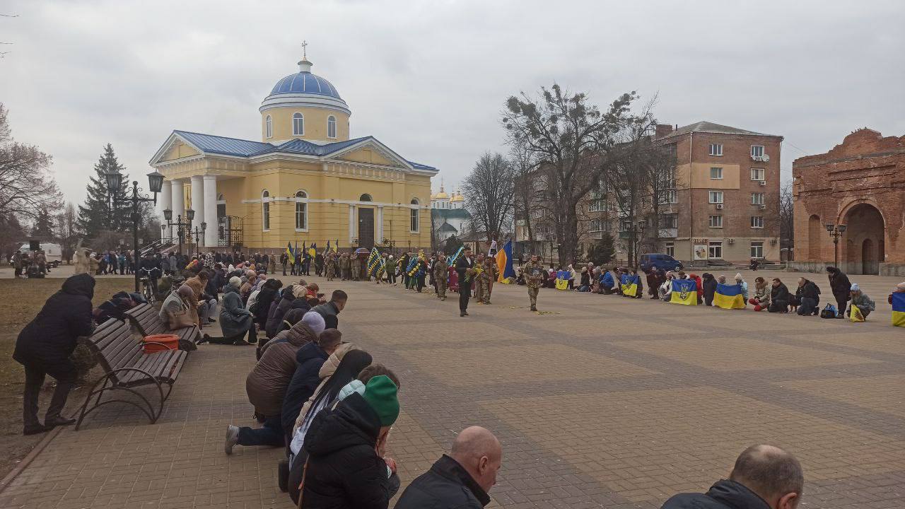 Прощання із солдатом Юрієм ВАСЮРОЮ у Прилуках
