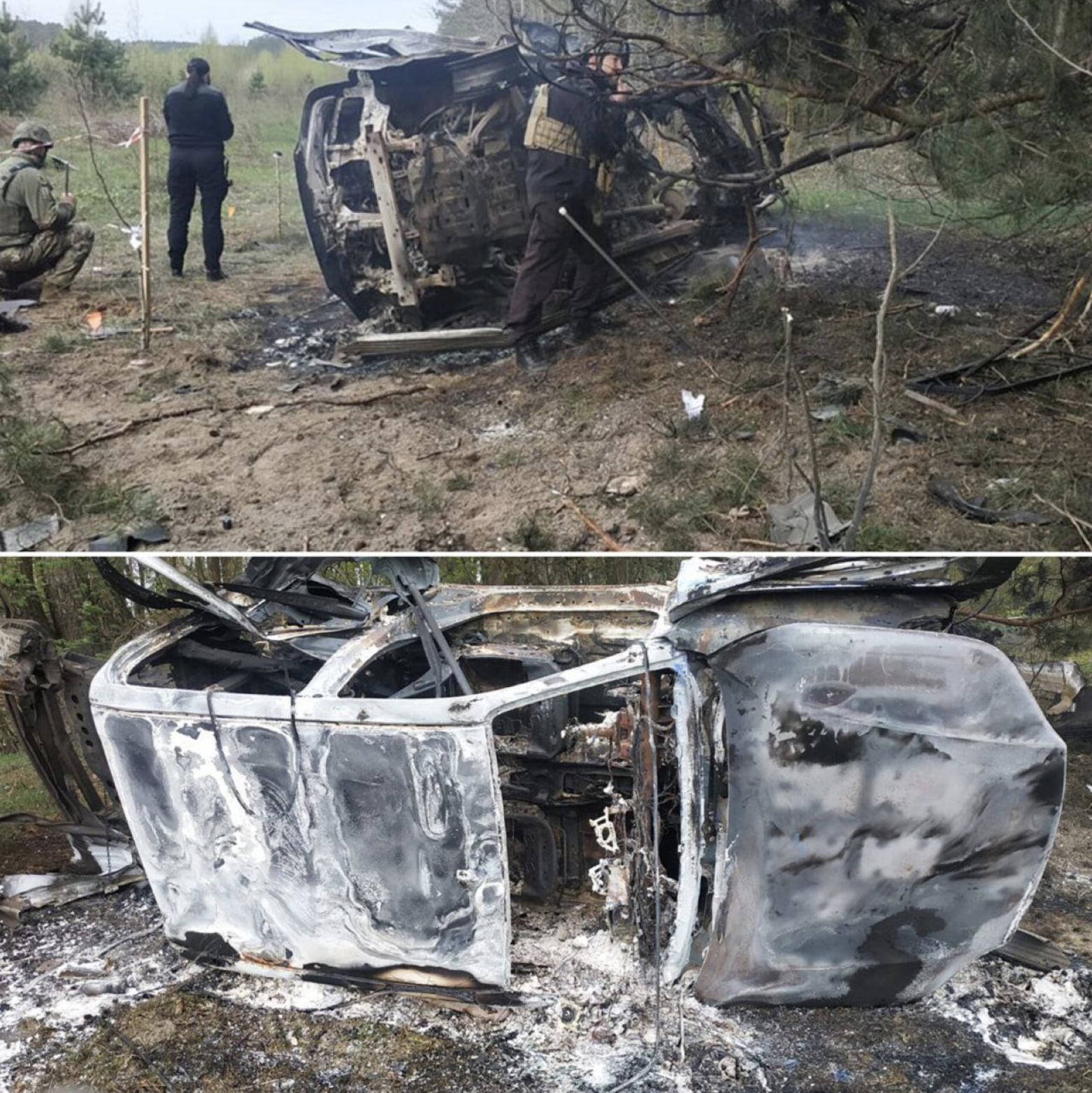 На Чернігівщині підірвалось авто: на міну наїхало заднє колесо позашляховика