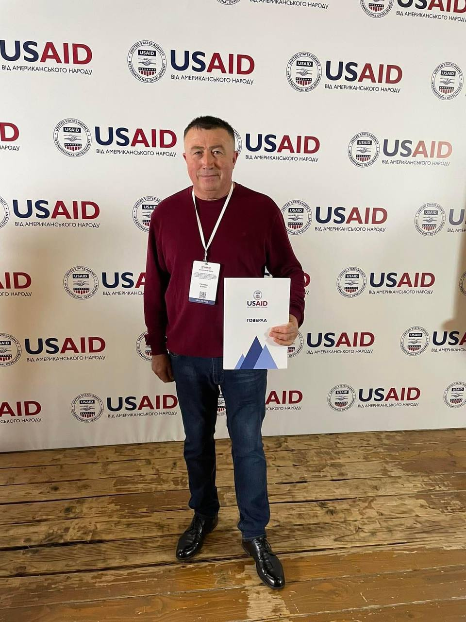 Віктор Гармаш на заході від Проєкту USAID «ГОВЕРЛА»