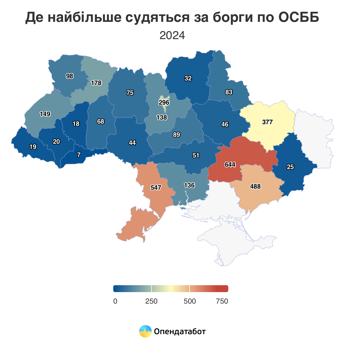 Скільки справ за борги по ОСББ на Чернігівщині? 