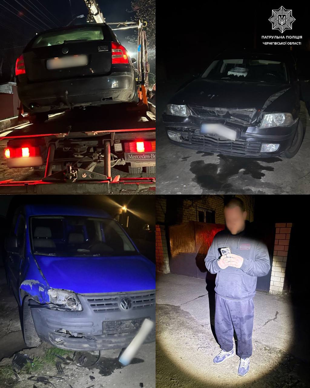 У Чернігові п'яний водій тікав від патрульних - розбив своє і чуже авто
