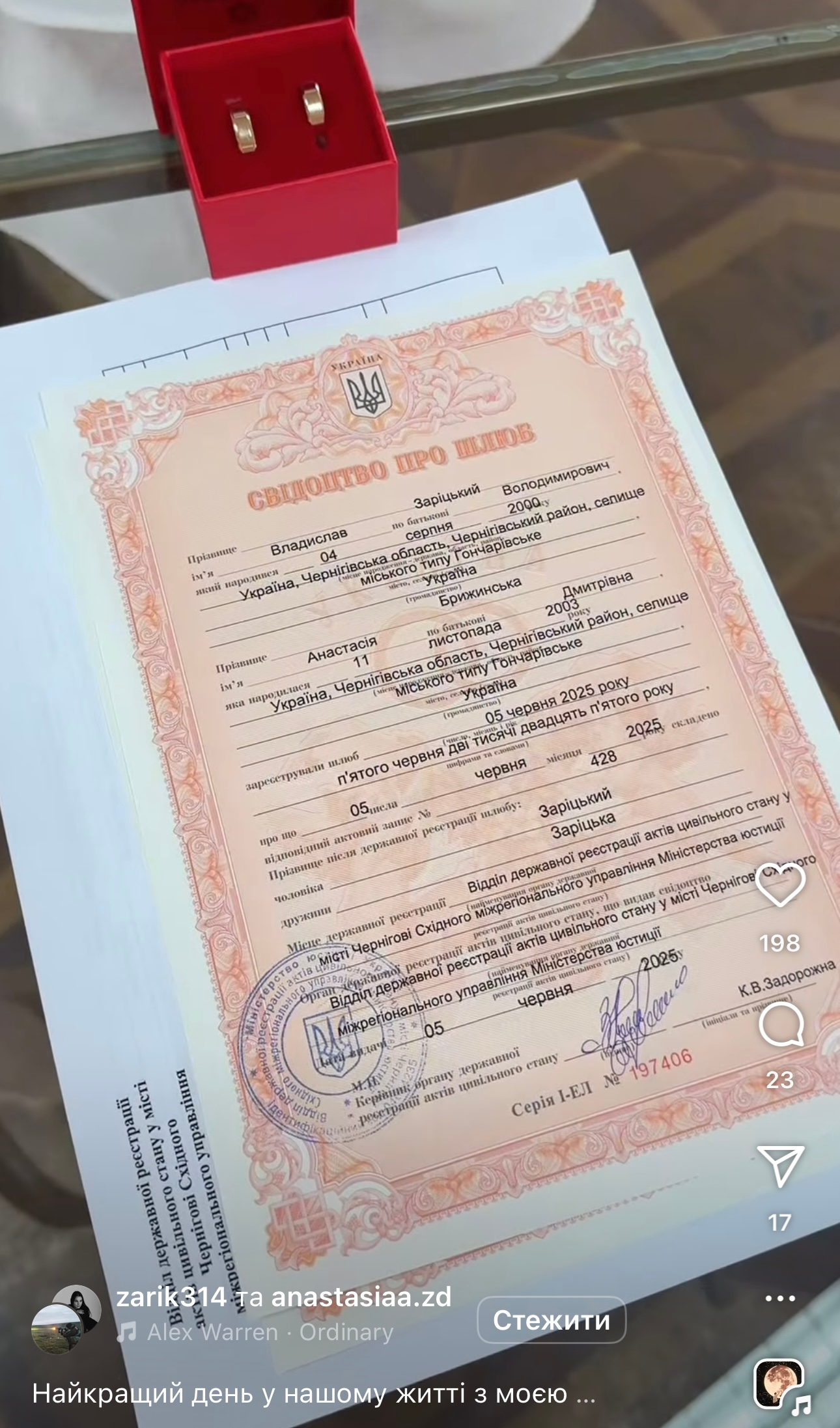 Вже не Брижинська: як вийшла заміж найстарша донька очільника МВА? 