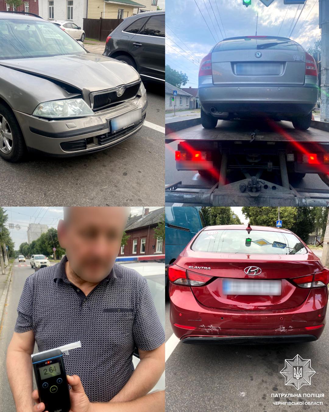 У Чернігові нетверезий водій-рецидивіст вчинив ДТП