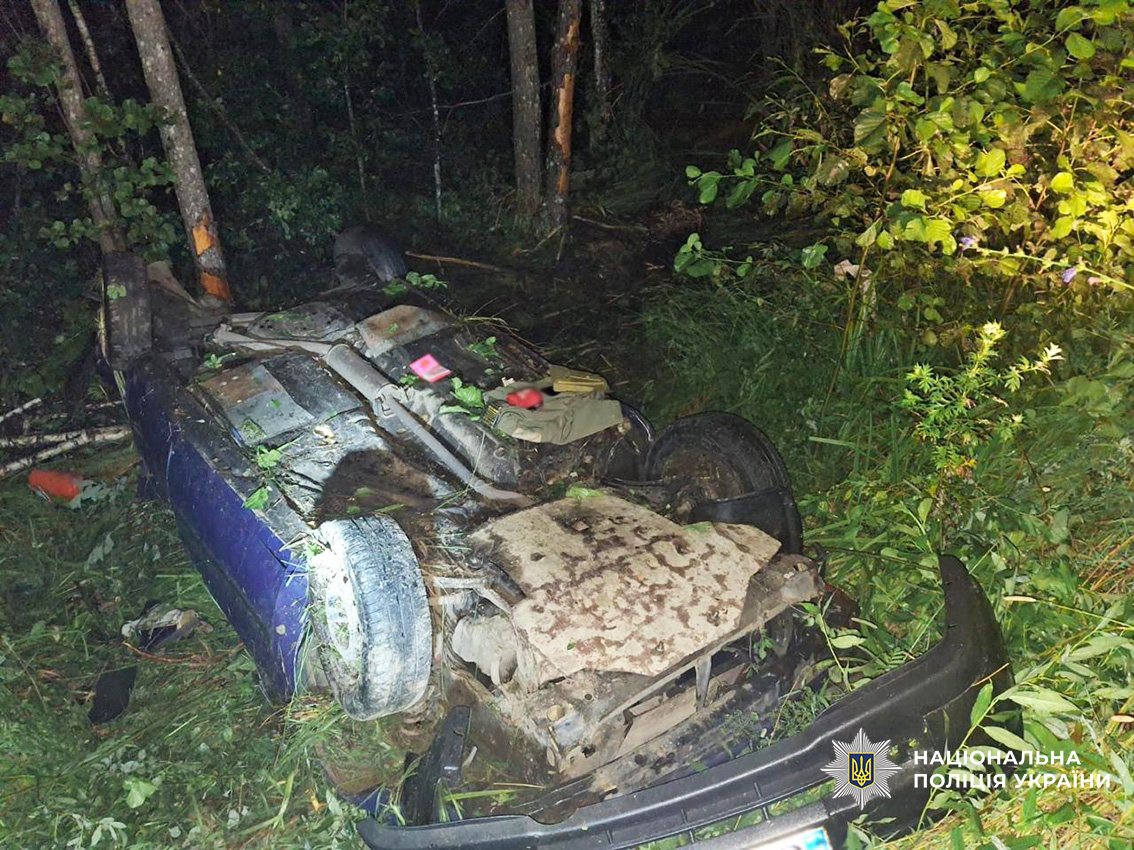 На Чернігівщині перекинувся п'яний водій: постраждали двоє дітей