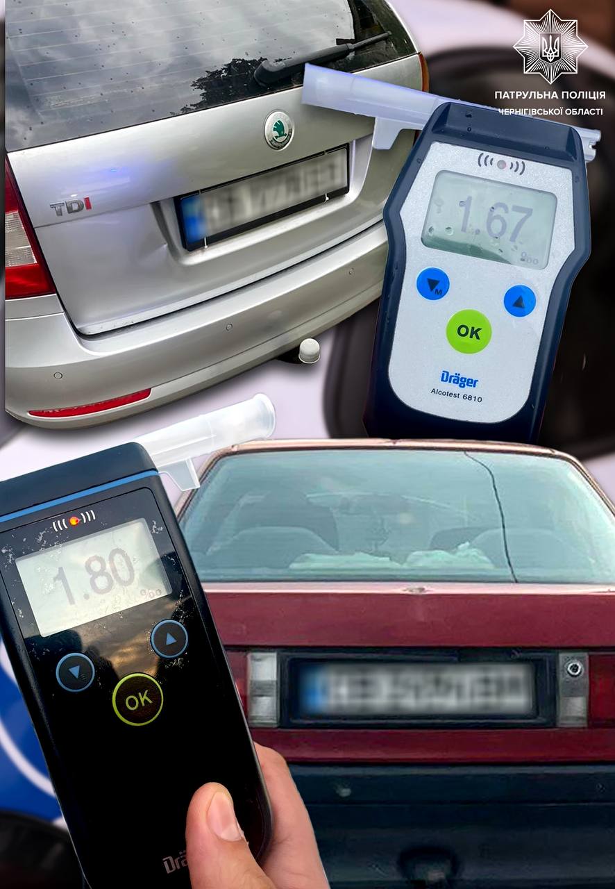 У Чернігові зупинили двох п'яних водіїв: патрульні розповіли подробиці