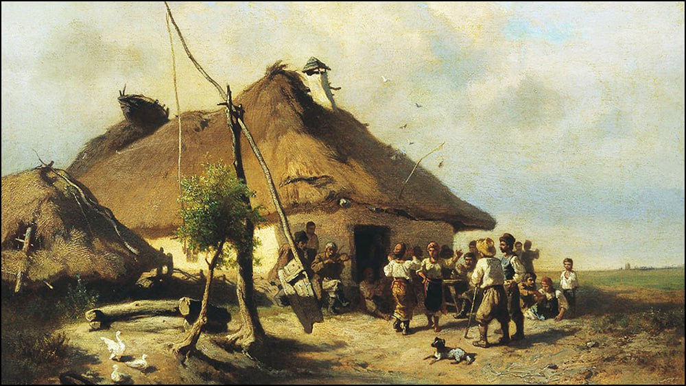 «Біля шинку» - кртинка Івана Соколова (1864р.). Джерело: UA Modna