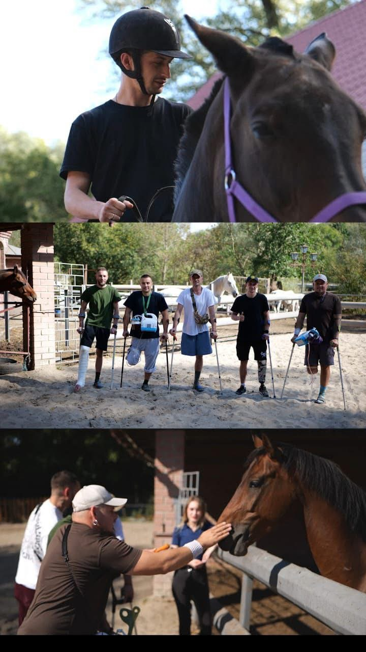 захисники відвідують один з кінно-спортивних клубів Чернігова