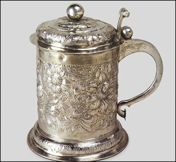 Кухоль із зображенням гетьманського герба, XVII ст. Невідомий майстер.