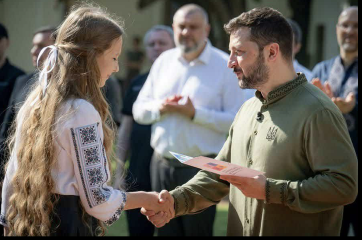 Анна Сидоренко та Президент Зеленський