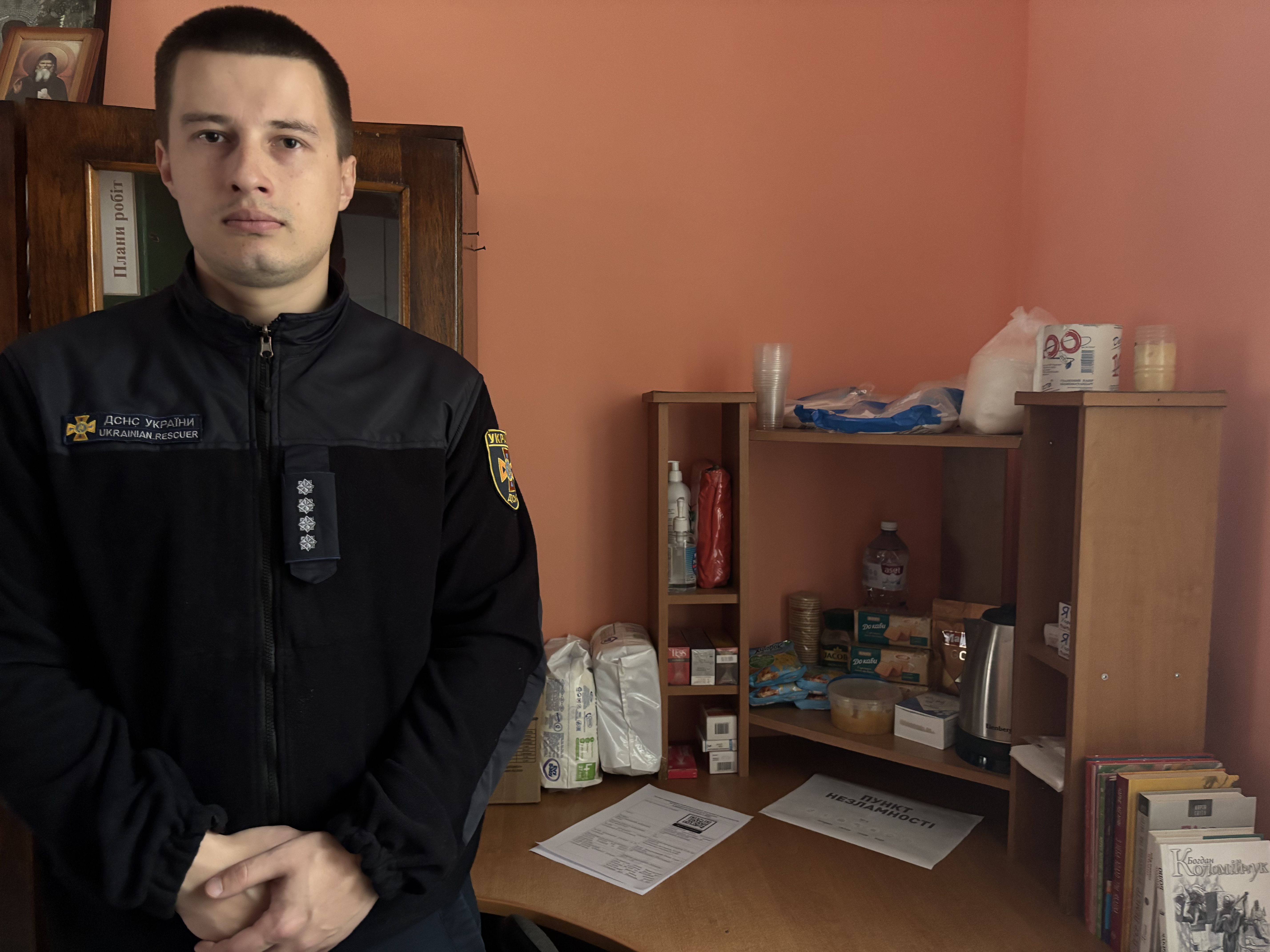 Андрій Стеценко в пожежній частині