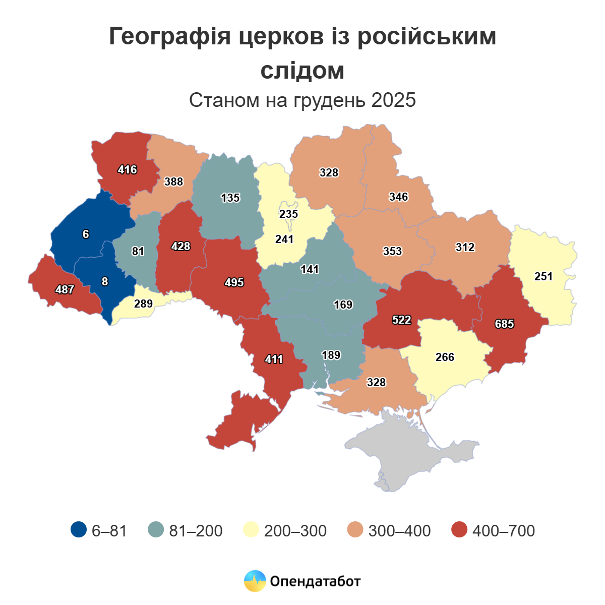 Московський патріархат на Чернігівщині: скільки парафій залишилося
