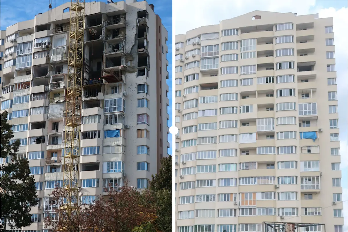 Будинок на Чорновола 15А до та після капремонту