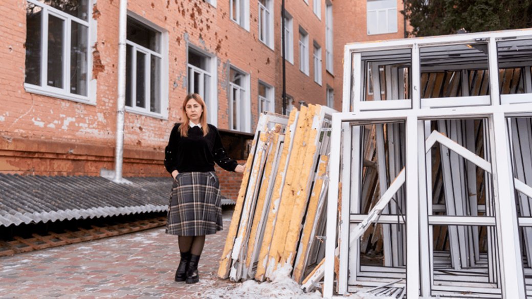 Старт відновлення гімназії №20 у Чернігові. Фото: Суспільне Чернігів