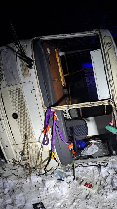 На Чернігівщині перекинувся автобус: що з пасажирами