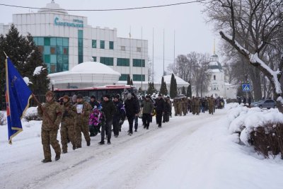 У громаді прощалися з морським піхотинцем. Чоловік загинув на Курщині