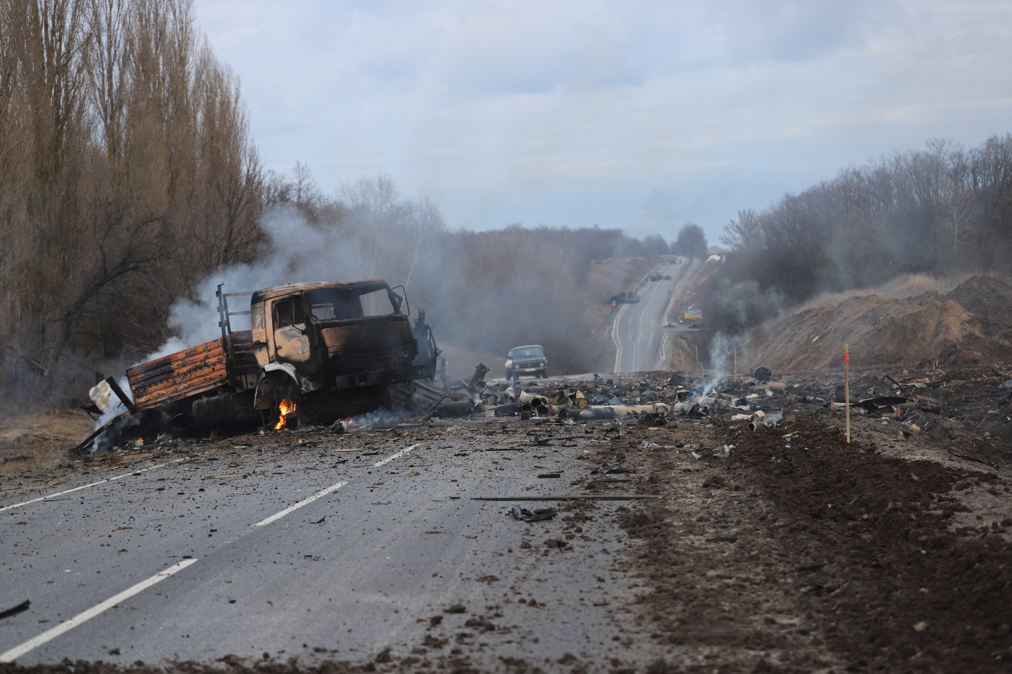 Розгром колони росіян 27 лютого 2022 року поблизу Срібного, Чернігівщина