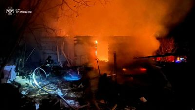 Пожежа у селі Менської громади, 12 березня 2026 року. Фото ДСНС