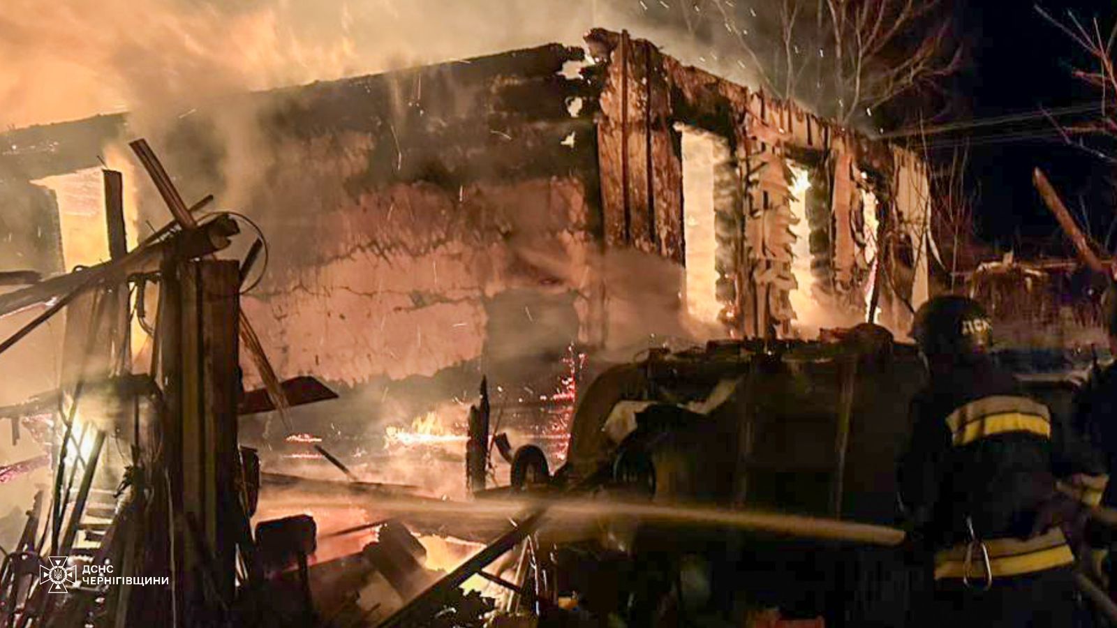 Пожежа у селі Менської громади, 12 березня 2026 року. Фото ДСНС