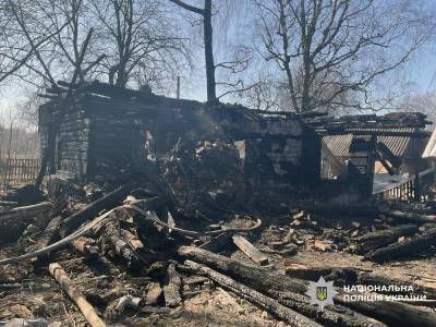 Пожежа у с.Рогізки Сновської громади після влучання "герані"