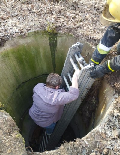 Сліпого собаку витягли з глибокого колодязя під Черніговом